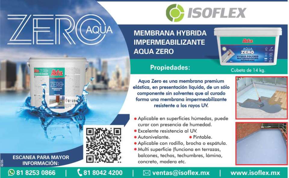 Membrana premium elastica, en presentacion liquida de un solo componente sin solventes que al curado forma una membrana impermeabilizante resistente a los rayos UV