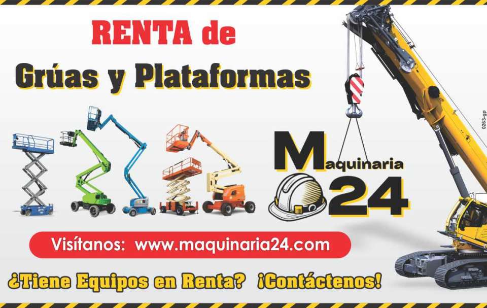 Renta de Gruas y Plataformas Aereas. Telescopicas, Articuladas, Tijera, Canastilla, Montacargas, Todo terreno, Electricas, Titan, HIAB, Industriales,