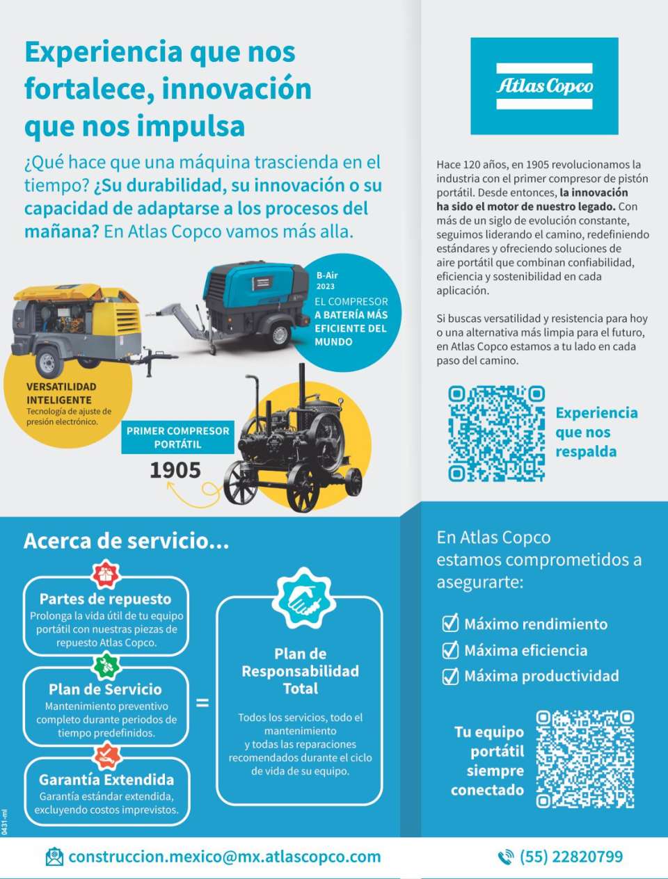 Whether youre looking for versatility and durability for today or a cleaner alternative for the future, at Atlas Copco were by your side every step of the way. Whether youre looking for versatility and durability for today or a cleaner alternative for the future, at Atlas Copco were by your side every step of the way.