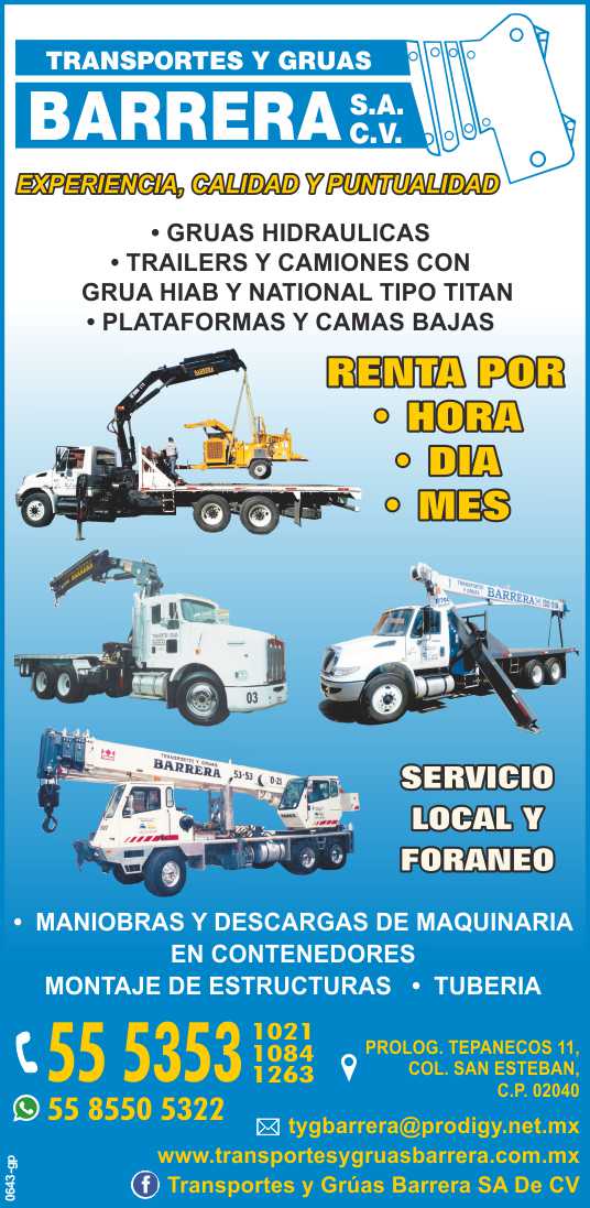 Rent of Hydraulic Cranes, Trailers and Trucks with Hiab and National Type Titan Crane, Platforms and Low Beds. Maneuvers and Discharges of Machinery in containers, assembly of structures, Pipe. Rent of Hydraulic Cranes, Trailers and Trucks with Hiab and National Type Titan Crane, Platforms and Low Beds. Maneuvers and Discharges of Machinery in containers, assembly of structures, Pipe.