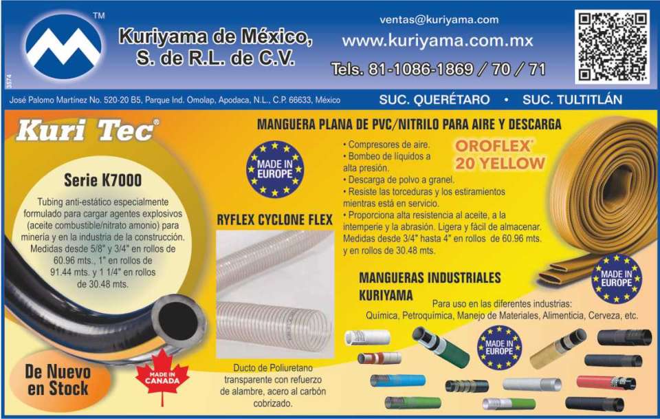 Leader in the manufacture and distribution of high quality hoses, accessories, connections and industrial products with more than 50 years of presence in the market Leader in the manufacture and distribution of high quality hoses, accessories, connections and industrial products with more than 50 years of presence in the market