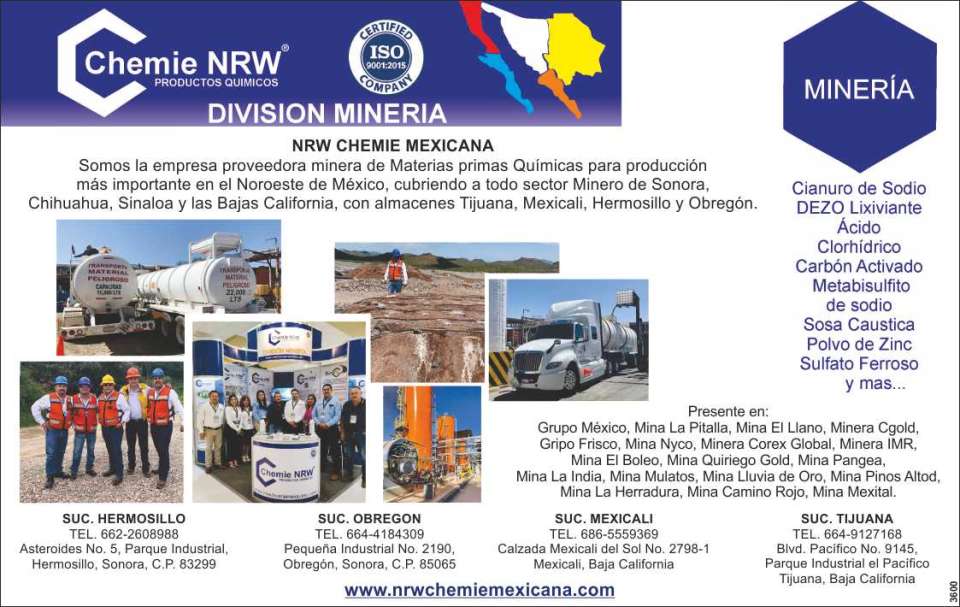 Chemical products, reagents, water treatment, industry, mining and food. Exclusive distributors of DEZO ecological lixiviant and cyanide substitute. Chemical products, reagents, water treatment, industry, mining and food. Exclusive distributors of DEZO ecological lixiviant and cyanide substitute.