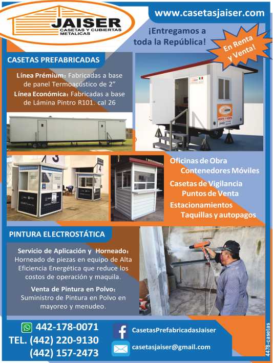 Rent and Sale of Metal and Mobile Booths for Works and Points of Sale, Work Warehouses, Surveillance Booths, Lockers, Self-Payments. Electrostatic Painting. Rent and Sale of Metal and Mobile Booths for Works and Points of Sale, Work Warehouses, Surveillance Booths, Lockers, Self-Payments. Electrostatic Painting.