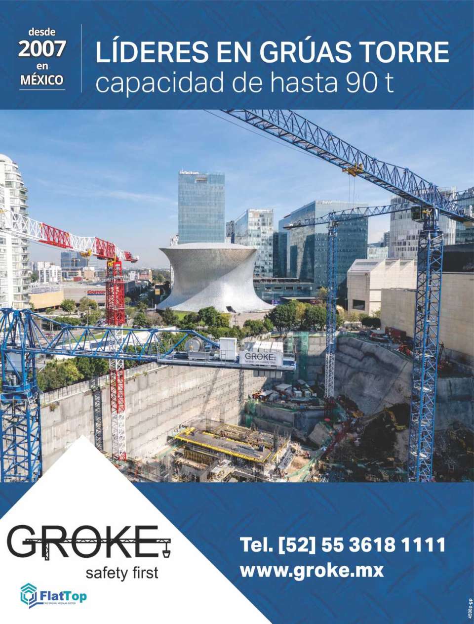 Flat Top Rent and Sale Tower Cranes with capacity of up to 90 Tons. More than 10 years in Mexico. Flat Top Rent and Sale Tower Cranes with capacity of up to 90 Tons. More than 10 years in Mexico.