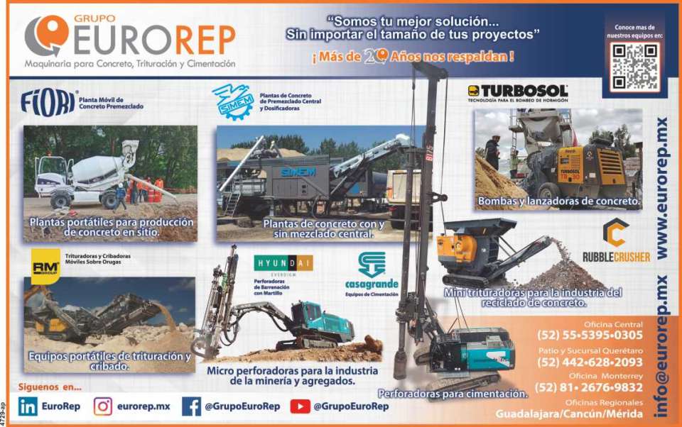 Portable Concrete Production Plants, Concrete Pumps and Blasters, Portable Crushing and Screening Equipment, Micro Drills, Mini Crushers, Foundation Drills. Portable Concrete Production Plants, Concrete Pumps and Blasters, Portable Crushing and Screening Equipment, Micro Drills, Mini Crushers, Foundation Drills.