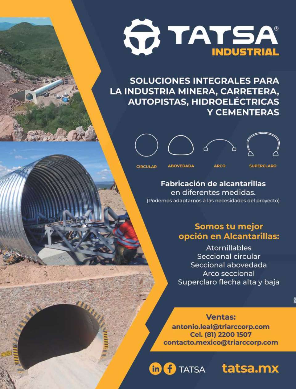 Corrugated steel pipes and structures. Applications in mining, tunnels, passages, portals, band protection. Lighting posts, dip galvanized Corrugated steel pipes and structures. Applications in mining, tunnels, passages, portals, band protection. Lighting posts, dip galvanized