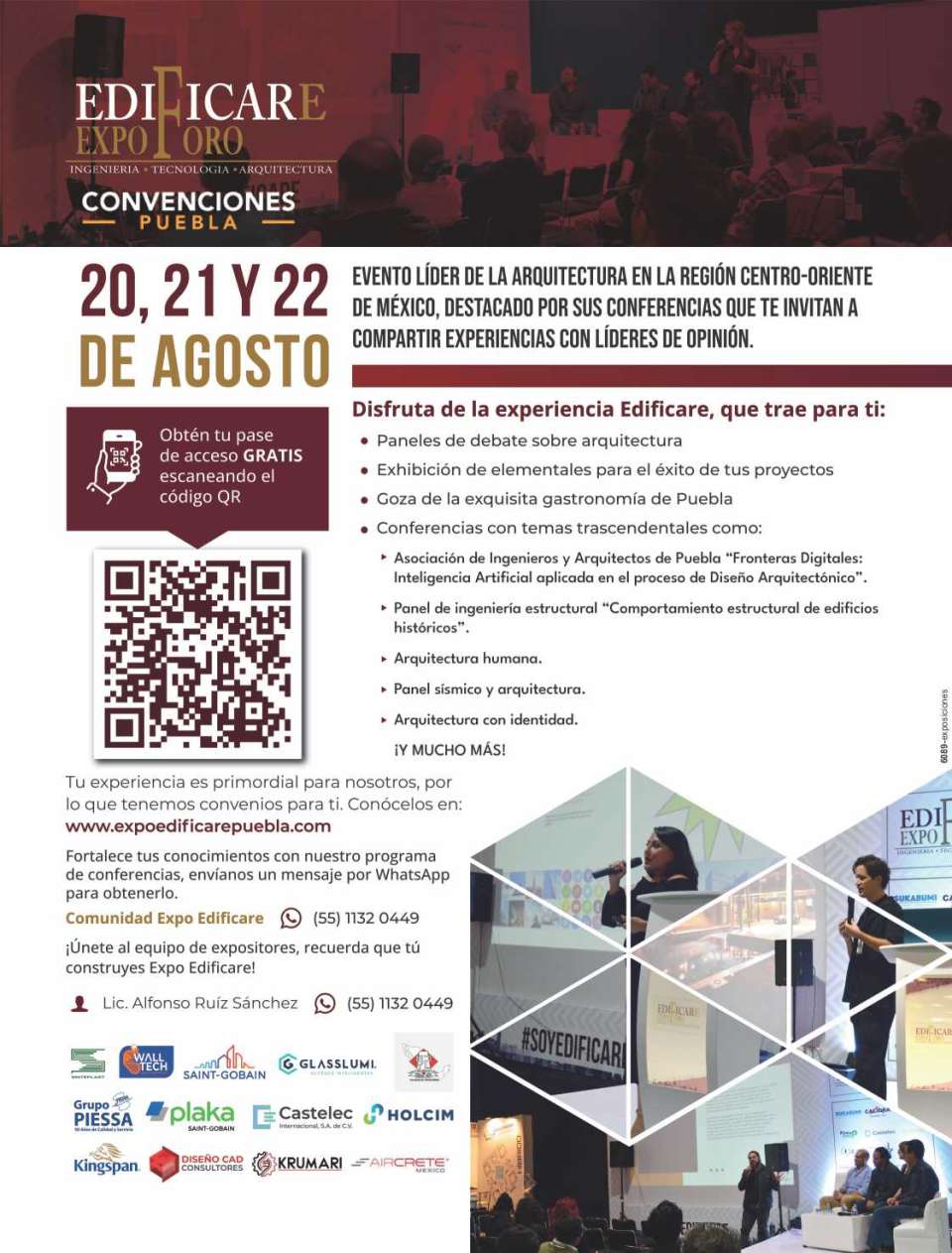 Edificare Forum Expo Puebla. Leading event in the Central-Eastern region of Mexico, from August 20 to 22, 2024 at the William O. Jenkins Convention Center in the City of Puebla. Edificare Forum Expo Puebla. Leading event in the Central-Eastern region of Mexico, from August 20 to 22, 2024 at the William O. Jenkins Convention Center in the City of Puebla.