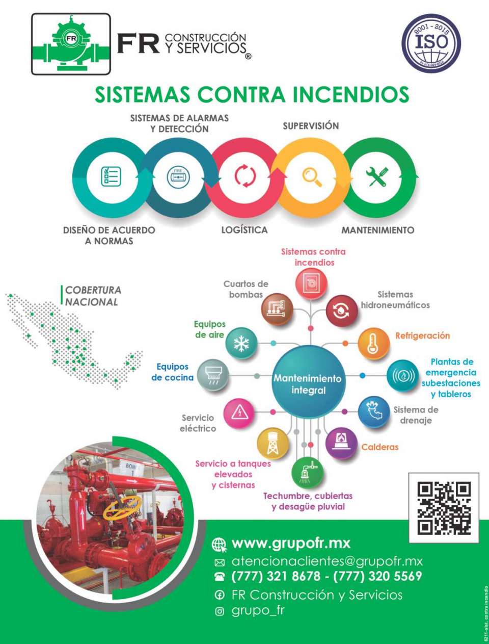 Fire systems, alarm and detection systems, supervision, design according to standards, logistics, maintenance Fire systems, alarm and detection systems, supervision, design according to standards, logistics, maintenance