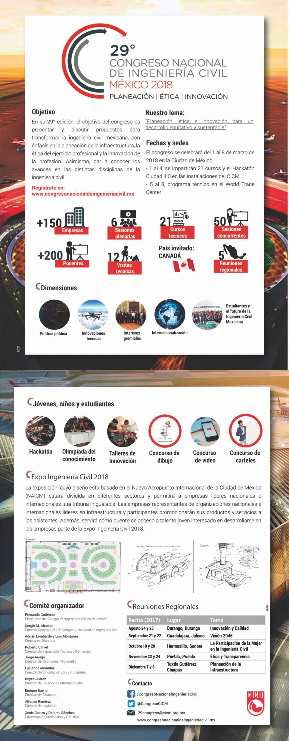 9th National Congress of Civil Engineering to be held in Mexico City from March 1 to 8, 2018 in the CICM and in WTC-CDMX 9th National Congress of Civil Engineering to be held in Mexico City from March 1 to 8, 2018 in the CICM and in WTC-CDMX
