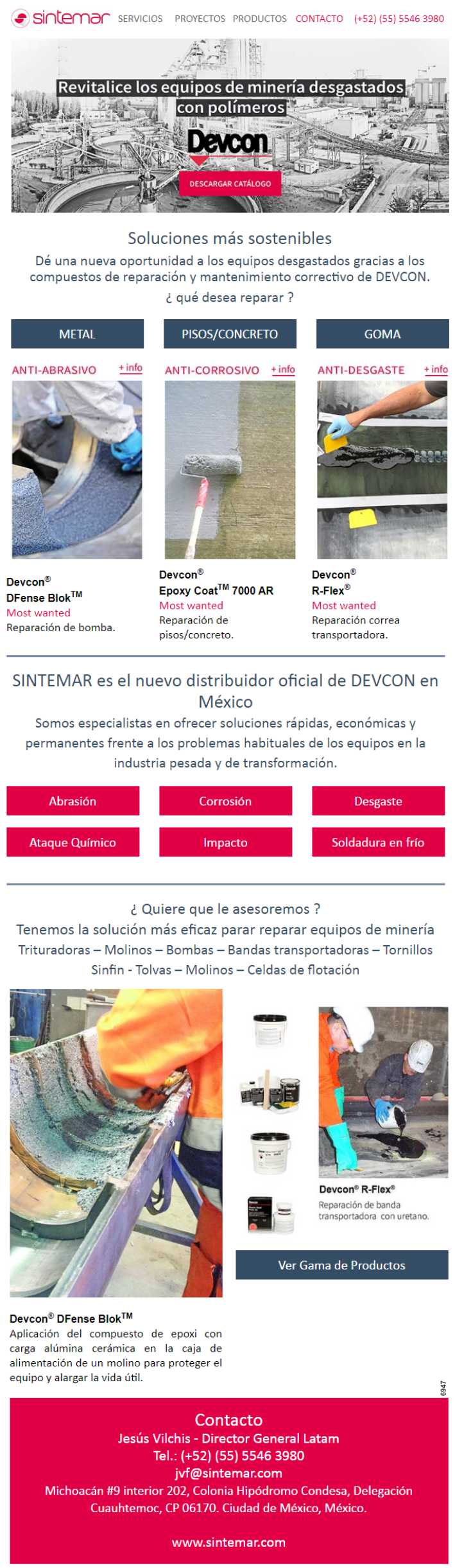 DEVCON Repair and Corrective Maintenance Compounds: Anti-Abrasive Anti-Corrosive Anti-wear DEVCON Repair and Corrective Maintenance Compounds: Anti-Abrasive Anti-Corrosive Anti-wear