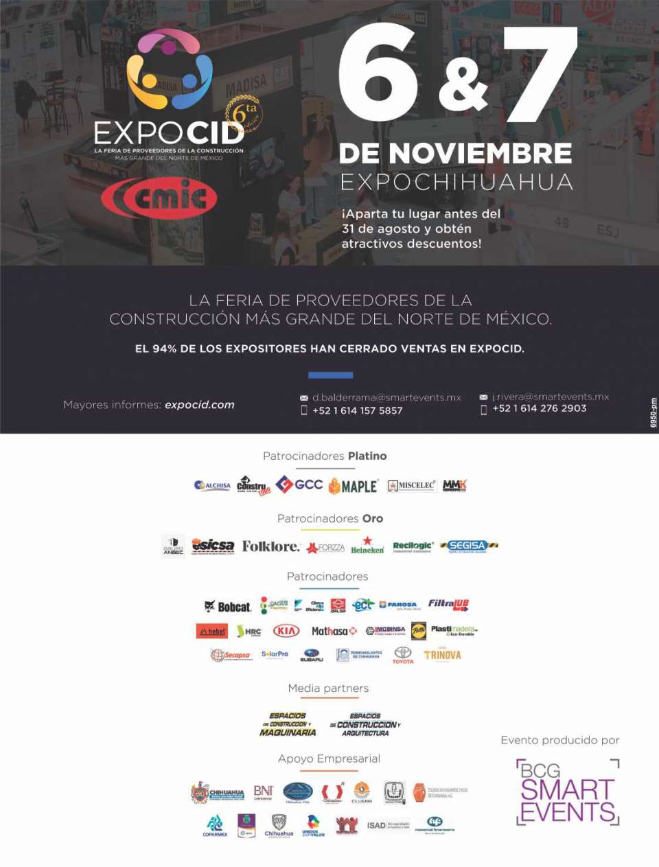 EXPOCID - The Largest Construction Suppliers Fair in Northern Mexico, from November 6 to 7, 2019 at ExpoChihuahua. EXPOCID - The Largest Construction Suppliers Fair in Northern Mexico, from November 6 to 7, 2019 at ExpoChihuahua.