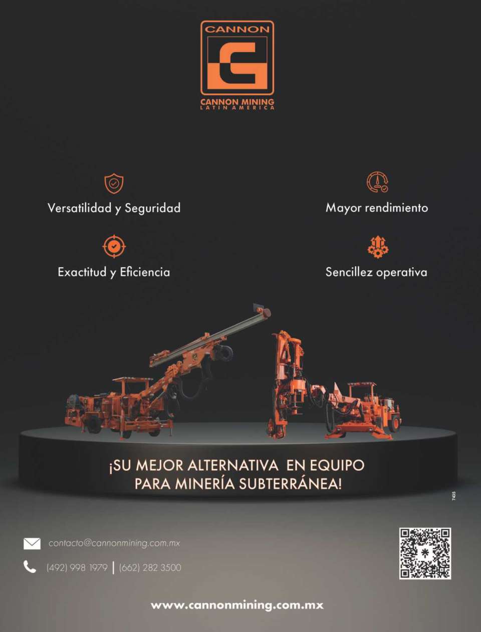 Your Best Alternative in Underground Mining Equipment. Versatility and Safety, greater performance, accuracy and efficiency, operational simplicity Your Best Alternative in Underground Mining Equipment. Versatility and Safety, greater performance, accuracy and efficiency, operational simplicity