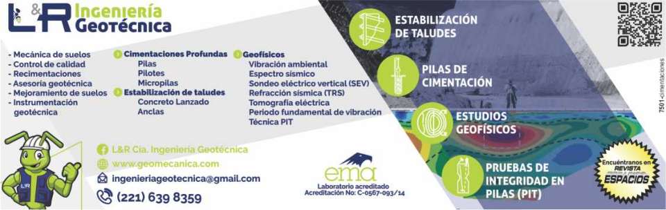 Geotechnical engineering, experts in deep foundations, slope stabilization, soil mechanics, work quality control, re- foundations, geotechnical advice and project development Geotechnical engineering, experts in deep foundations, slope stabilization, soil mechanics, work quality control, re- foundations, geotechnical advice and project development