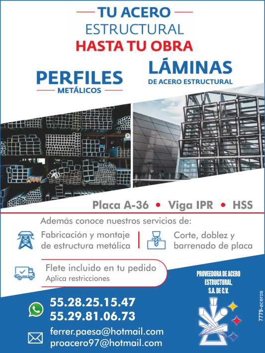 Your Structural Steel to your Work Metal Profiles, Structural Steel Sheets. A-36 Plate, IPR Beam, HSS Also learn about our services: Manufacturing and Assembly of metal structures. Your Structural Steel to your Work Metal Profiles, Structural Steel Sheets. A-36 Plate, IPR Beam, HSS Also learn about our services: Manufacturing and Assembly of metal structures.