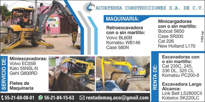 Construction Equipment, Excavators, Freight with Low Boy, Freight and Maneuvers, Heavy Machinery, Mini-excavators, Skid Steer Loaders, Backhoes Construction Equipment, Excavators, Freight with Low Boy, Freight and Maneuvers, Heavy Machinery, Mini-excavators, Skid Steer Loaders, Backhoes