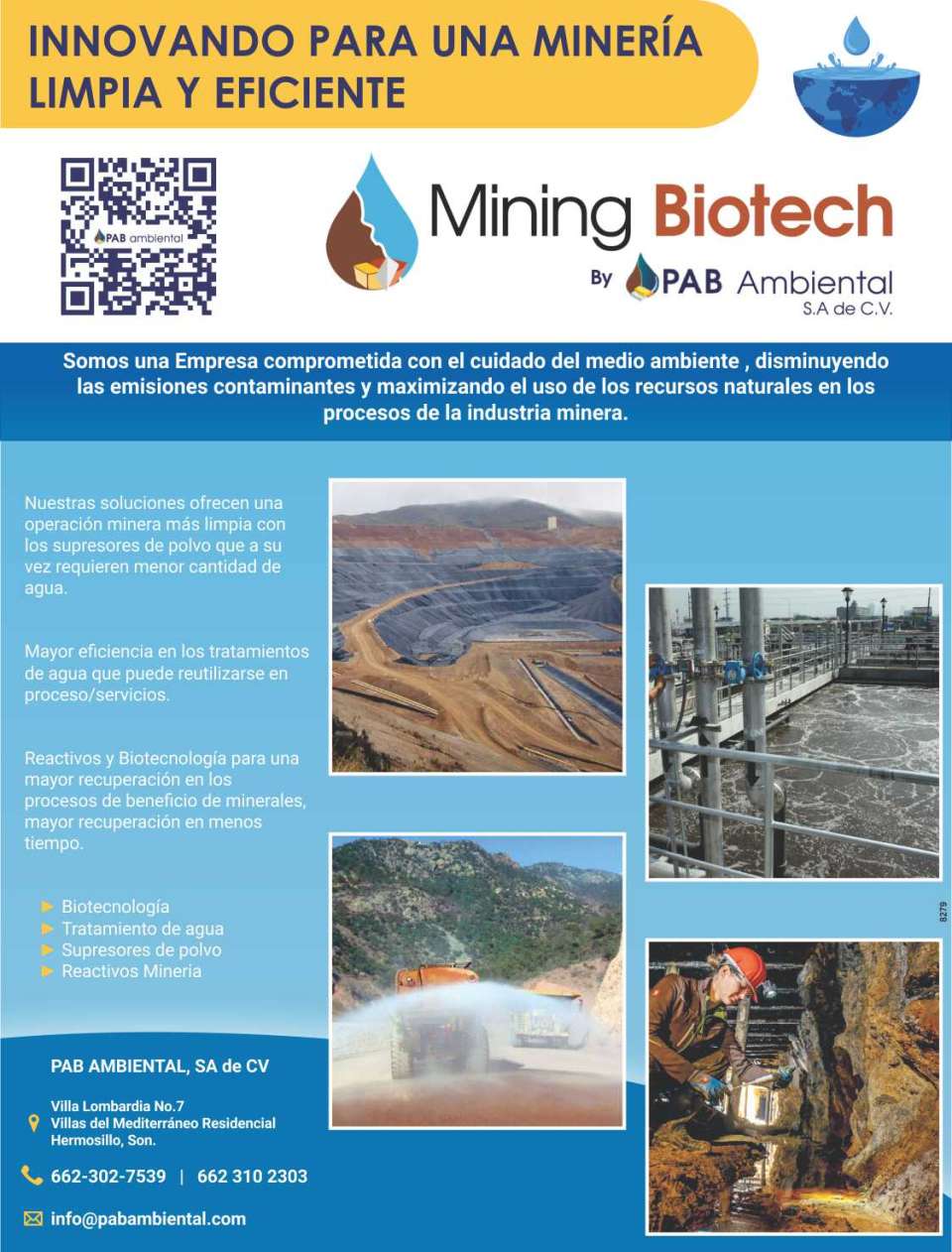 We are a company committed to caring for the environment, reducing polluting emissions and maximizing the use of natural resources in the processes of the mining industry. We are a company committed to caring for the environment, reducing polluting emissions and maximizing the use of natural resources in the processes of the mining industry.
