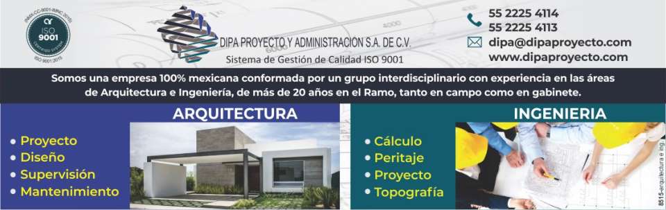 Architecture: Project, Design, Supervision, Maintenance. Engineering: Calculation, Expertise, Project and Topography. ISO 9001. More than 20 years in the field. Architecture: Project, Design, Supervision, Maintenance. Engineering: Calculation, Expertise, Project and Topography. ISO 9001. More than 20 years in the field.