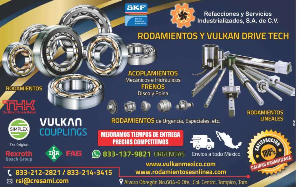 Bearings and Vulkan drive tech, mechanical and hydraulic couplings, brakes, disc and pulley, linear bearings Bearings and Vulkan drive tech, mechanical and hydraulic couplings, brakes, disc and pulley, linear bearings
