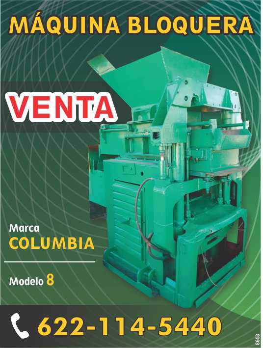 For Sale Block Making Machine: Columbia Brand Model 8 Manufacturing Capable For Sale Block Making Machine: Columbia Brand Model 8 Manufacturing Capable
