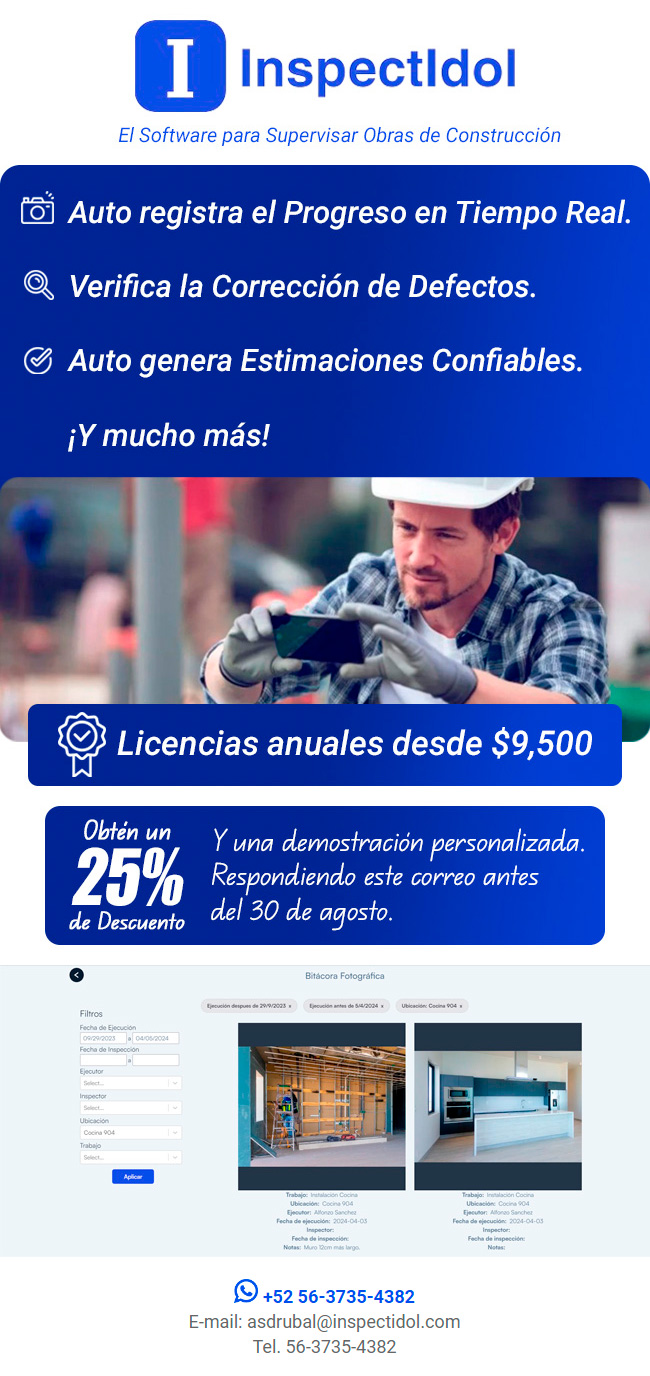Automatically records the progress of the construction in real time. -Verifies the correction of defects. -Automatically generates reliable estimates. And much more! Annual licenses from $9,500. Automatically records the progress of the construction in real time. -Verifies the correction of defects. -Automatically generates reliable estimates. And much more! Annual licenses from $9,500.