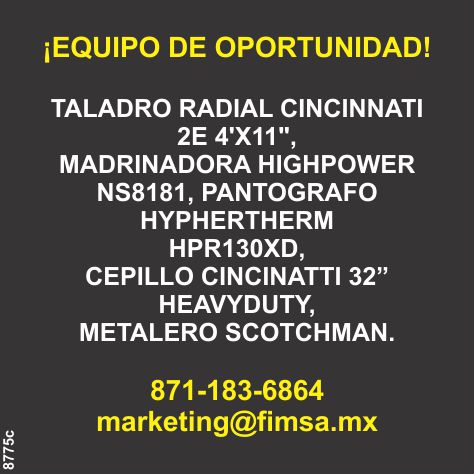 Cincinnati 2E 4"x11" radial drill, Highpower NS8181 boring machine, Hyphertherm HPR130XD pantograph, Cincinnati 32" Heavyduty brush, Scotchman metalworker Cincinnati 2E 4"x11" radial drill, Highpower NS8181 boring machine, Hyphertherm HPR130XD pantograph, Cincinnati 32" Heavyduty brush, Scotchman metalworker