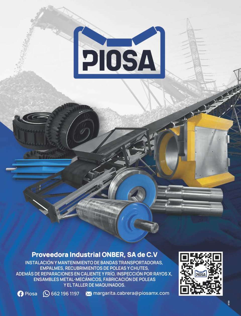 Installation and Maintenance of Splices, Pulley and Chute Coatings. Hot and Cold Repairs, X-Ray Inspection. Metal- Mechanical Assemblies. Pulleys, Machining Workshop Installation and Maintenance of Splices, Pulley and Chute Coatings. Hot and Cold Repairs, X-Ray Inspection. Metal- Mechanical Assemblies. Pulleys, Machining Workshop