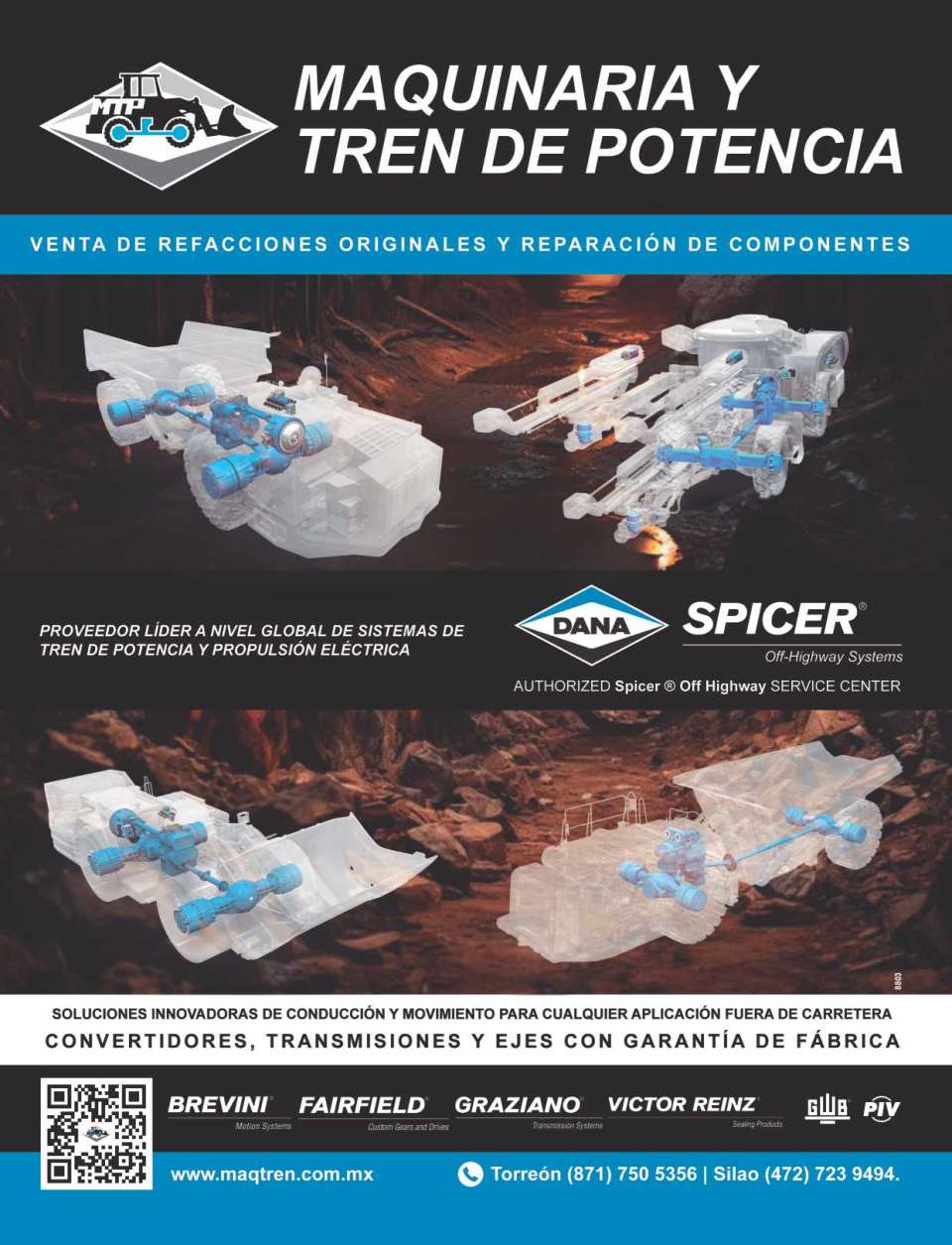 Supplier of DANA SPICER brand Powertrain and Electric Propulsion Systems. Converters, Transmissions and Axles with Factory Warranty. Brevini, Fairfield, Graziano, Victor Reinz, GWB, PIV. Supplier of DANA SPICER brand Powertrain and Electric Propulsion Systems. Converters, Transmissions and Axles with Factory Warranty. Brevini, Fairfield, Graziano, Victor Reinz, GWB, PIV.