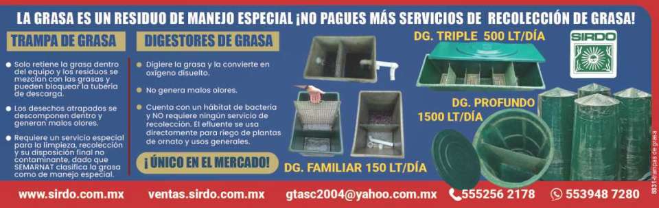 Grease Traps and Digesters. Grease is a waste that requires special handling. DG Triple, DG Deep, DG Family. Unique in the market - Dont pay more for grease collection services. Grease Traps and Digesters. Grease is a waste that requires special handling. DG Triple, DG Deep, DG Family. Unique in the market - Dont pay more for grease collection services.