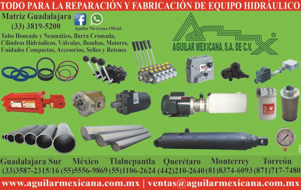 Repair and manufacture of hydraulic equipment, steel, aluminum and brass pneumatic tubes, motors, valves, pumps, seals and hydraulic cylinders, honeado tube, chrome bar PTR and HSS tube Repair and manufacture of hydraulic equipment, steel, aluminum and brass pneumatic tubes, motors, valves, pumps, seals and hydraulic cylinders, honeado tube, chrome bar PTR and HSS tube