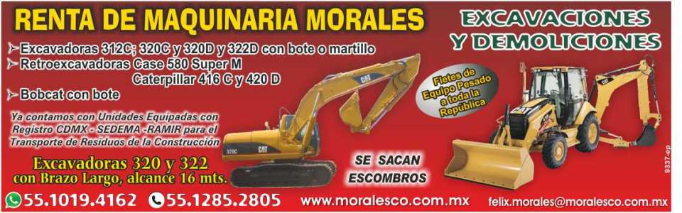 Excavations and Demolitions, Excavators c/s boat-hammer, Backhoes Case 580 Super M, Cat 416C and 420D. Bobcat with Boat. Excavators 320-322 long arm, reach of 16 meters. Ramir record. Excavations and Demolitions, Excavators c/s boat-hammer, Backhoes Case 580 Super M, Cat 416C and 420D. Bobcat with Boat. Excavators 320-322 long arm, reach of 16 meters. Ramir record.